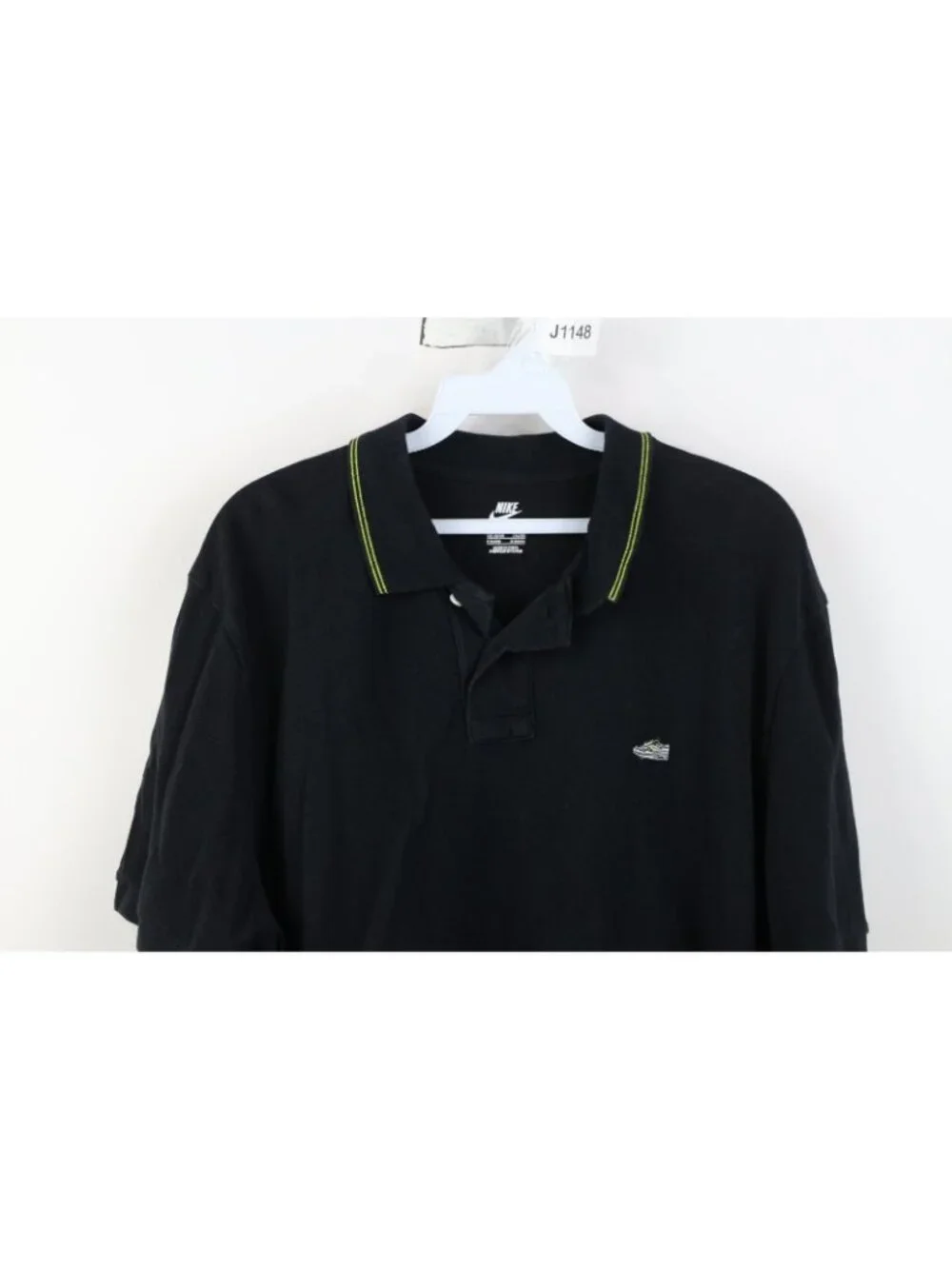 Vtg Nike Sportswear Mens XL Faded Air Max Shoe Patch Collared Golf Polo Shirt